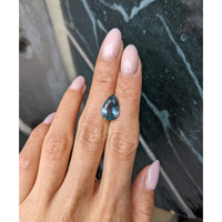 5.04 Ct. Bluish Green Sapphire from Madagascar Life Style