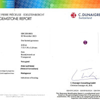 2.52 Ct. Pink Sapphire from Madagascar Scan Report