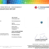 3.67 Ct. Sapphire from Ceylon (Sri Lanka) Scan Report
