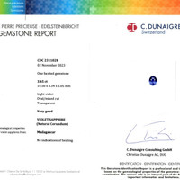 3.65 Ct. Sapphire from Madagascar Scan Report