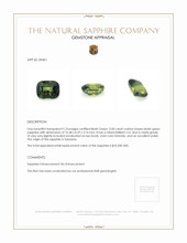 5.00 Ct. Bluish Green Sapphire from Tanzania Appraisal