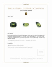 5.00 Ct. Bluish Green Sapphire from Tanzania Appraisal