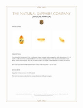 2.62 Ct. Orangish Yellow Sapphire from Ceylon (Sri Lanka) Appraisal