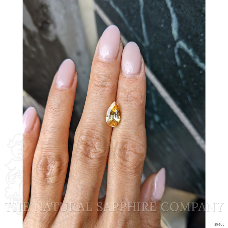 2.62 Ct. Orangish Yellow Sapphire from Ceylon (Sri Lanka)