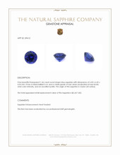 1.46 Ct. Blue Sapphire from Ceylon (Sri Lanka) Appraisal