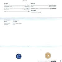 1.66 Ct. Blue Sapphire from Ceylon (Sri Lanka) Scan Report