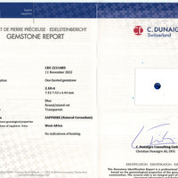 2.10 Ct. Sapphire from Ceylon (Sri Lanka) Scan Report