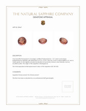 1.37 Ct. Padparadscha Sapphire from Madagascar Appraisal