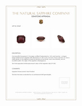 2.03 Ct. Pinkish Brown Sapphire from Madagascar Appraisal