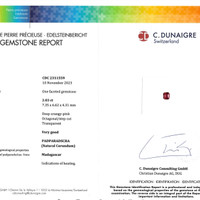 2.03 Ct. Pinkish Brown Sapphire from Madagascar Scan Report