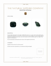 4.11 Ct. Bluish Green Sapphire from Madagascar Appraisal