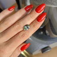 3.03 Ct. Green Sapphire from Madagascar Life Style