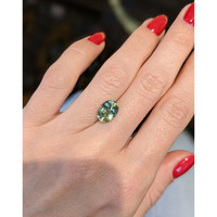 3.03 Ct. Green Sapphire from Madagascar Life Style