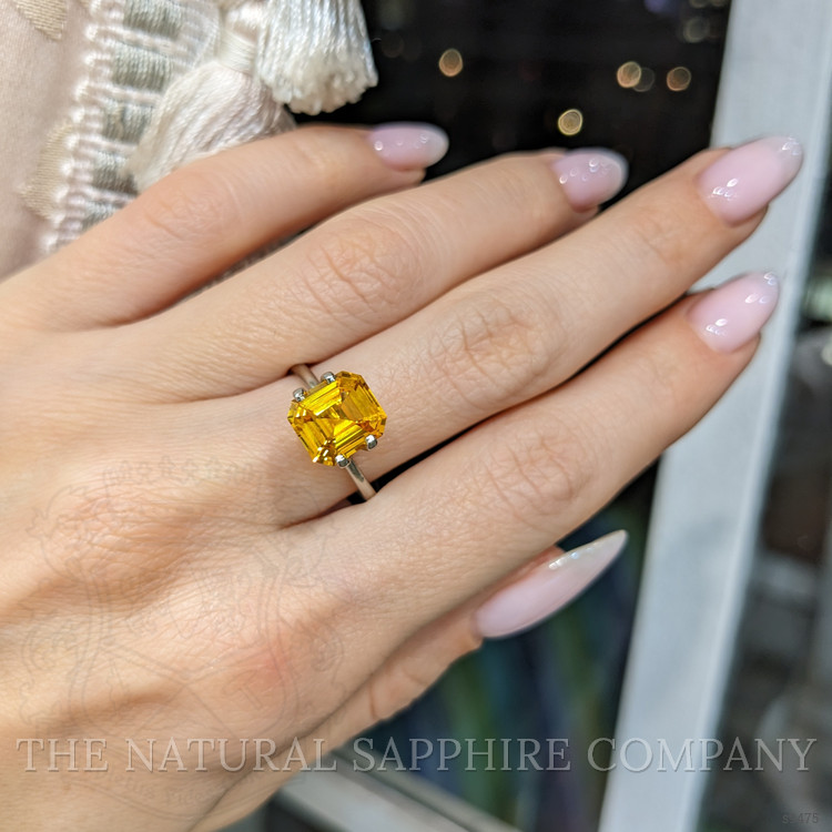 3.05 Ct. Orangish Yellow Sapphire from Ceylon (Sri Lanka)