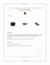 0.95 Ct. Bluish Green Sapphire from Madagascar Appraisal