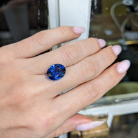 6.08 Ct. Blue Sapphire from Ceylon (Sri Lanka) Life Style