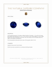 7.22 Ct. Blue Sapphire from Madagascar Appraisal