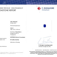4.66 Ct. Blue Sapphire from Ceylon (Sri Lanka) Scan Report