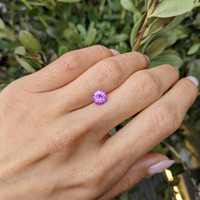 1.71 Ct. Purplish Pink Sapphire from Ceylon (Sri Lanka) Life Style