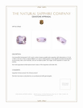 5.09 Ct. Purplish Pink Sapphire from Ceylon (Sri Lanka) Appraisal