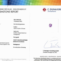 5.20 Ct. Pink Sapphire from Madagascar Scan Report