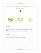 0.62 Ct. Yellow Sapphire from Ceylon (Sri Lanka) Appraisal