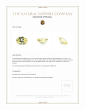 0.53 Ct. Yellow Sapphire from Ceylon (Sri Lanka) Appraisal