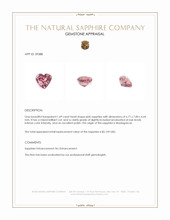 1.69 Ct. Pink Sapphire from Madagascar Appraisal