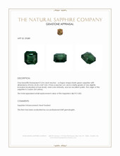 3.54 Ct. Bluish Green Sapphire from Ceylon (Sri Lanka) Appraisal