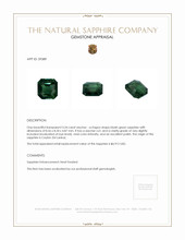 3.54 Ct. Bluish Green Sapphire from Ceylon (Sri Lanka) Appraisal