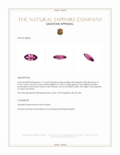 2.15 Ct. Purplish Pink Sapphire from Ceylon (Sri Lanka) Appraisal