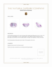 0.62 Ct. Pink Sapphire from Ceylon (Sri Lanka) Appraisal