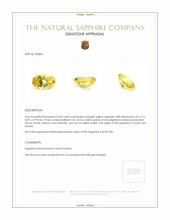 0.60 Ct. Orangish Yellow Sapphire from Ceylon (Sri Lanka) Appraisal