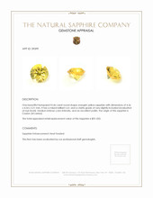 0.46 Ct. Orangish Yellow Sapphire from Ceylon (Sri Lanka) Appraisal