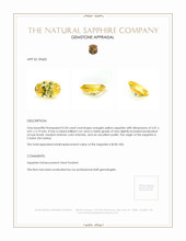 0.50 Ct. Orangish Yellow Sapphire from Ceylon (Sri Lanka) Appraisal