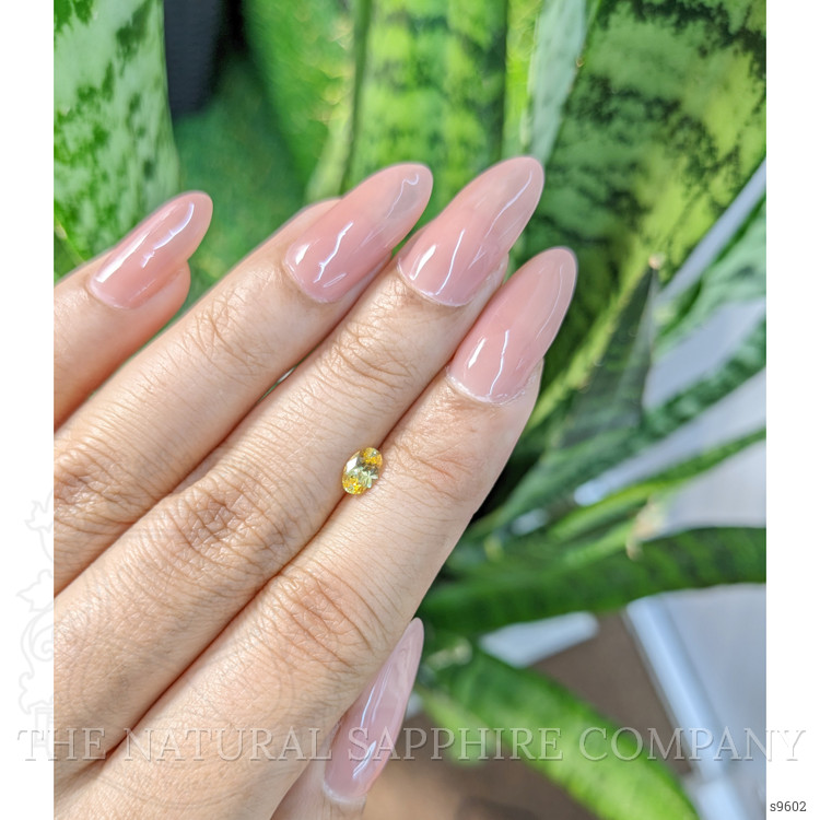 0.50 Ct. Orangish Yellow Sapphire from Ceylon (Sri Lanka)