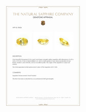 0.56 Ct. Orangish Yellow Sapphire from Ceylon (Sri Lanka) Appraisal