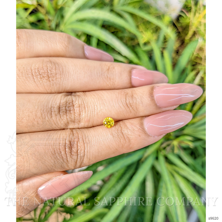 0.46 Ct. Orangish Yellow Sapphire from Ceylon (Sri Lanka)