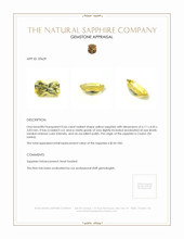 0.66 Ct. Yellow Sapphire from Ceylon (Sri Lanka) Appraisal