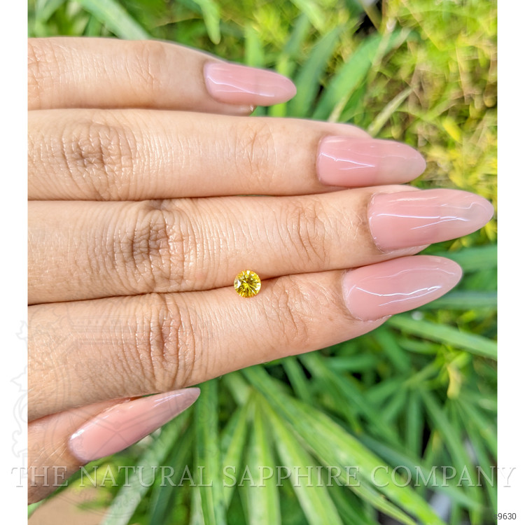 0.41 Ct. Orangish Yellow Sapphire from Ceylon (Sri Lanka)