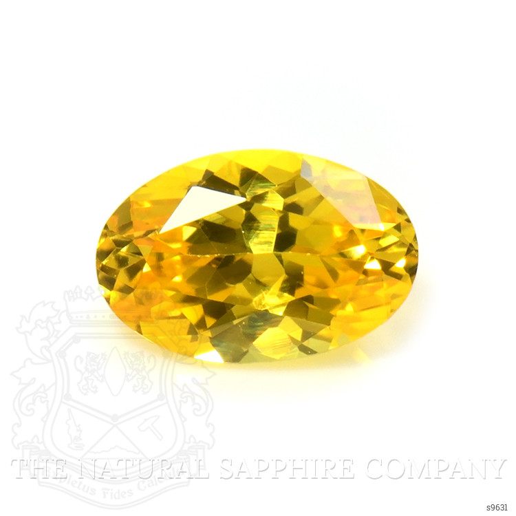 0.51 Ct. Orangish Yellow Sapphire from Ceylon (Sri Lanka)