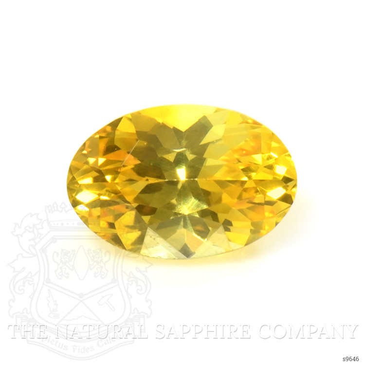 0.59 Ct. Orangish Yellow Sapphire from Ceylon (Sri Lanka)