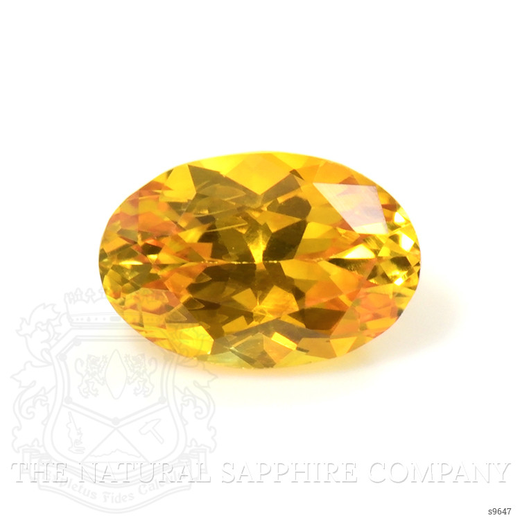 0.56 Ct. Yellowish Orange Sapphire from Ceylon (Sri Lanka)