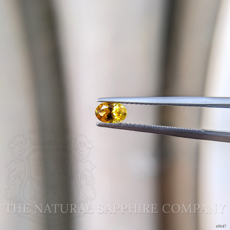 0.56 Ct. Yellowish Orange Sapphire from Ceylon (Sri Lanka)