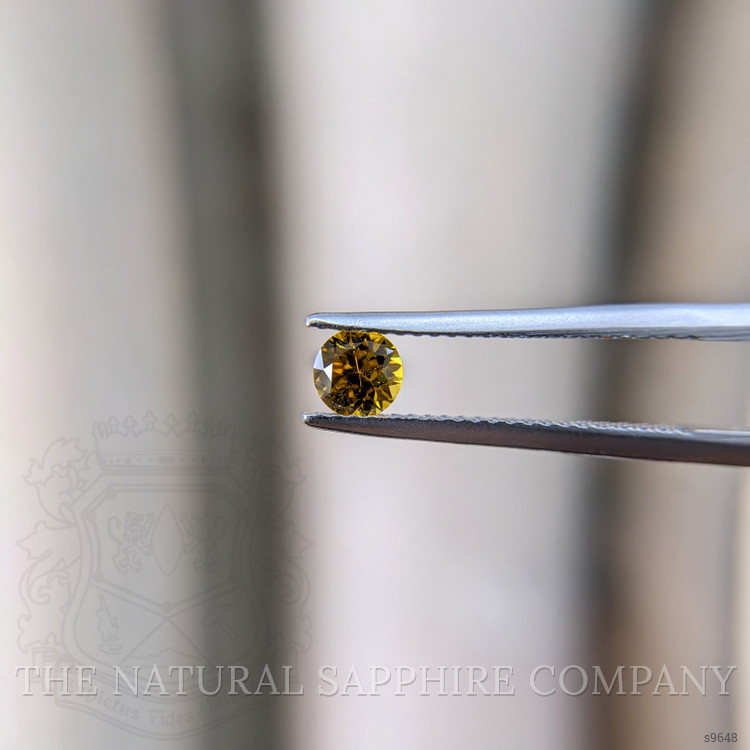 0.42 Ct. Orangish Yellow Sapphire from Ceylon (Sri Lanka)