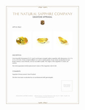 0.57 Ct. Sapphire from Ceylon (Sri Lanka) Appraisal
