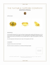 0.63 Ct. Orangish Yellow Sapphire from Ceylon (Sri Lanka) Appraisal
