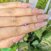 0.56 Ct. Pinkish Purple Sapphire from Ceylon (Sri Lanka) Life Style