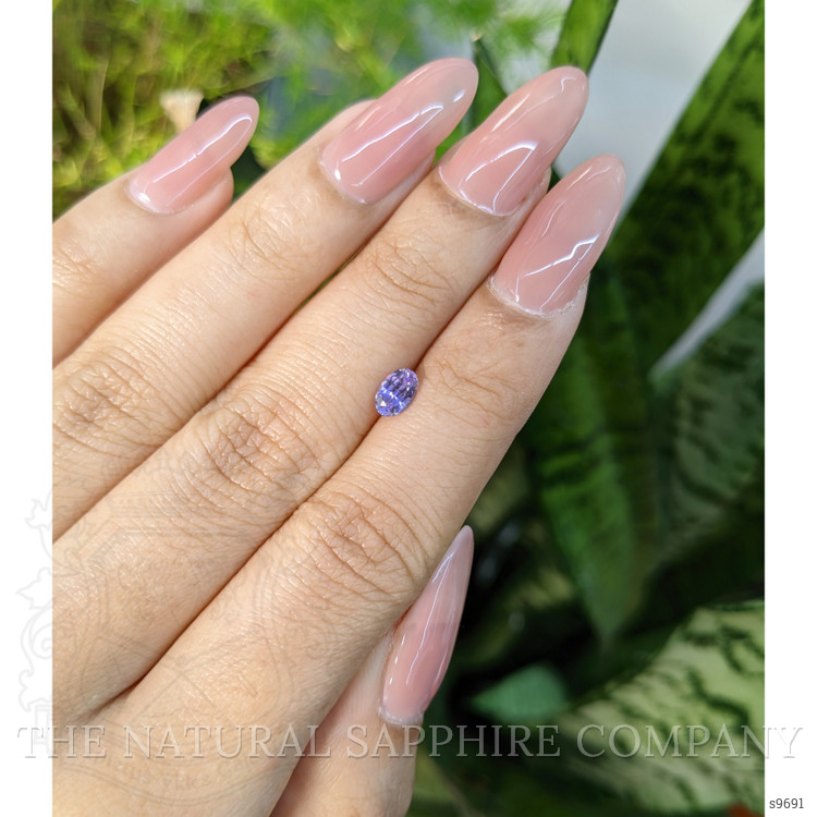 0.57 Ct. Purplish Blue Sapphire from Ceylon (Sri Lanka)