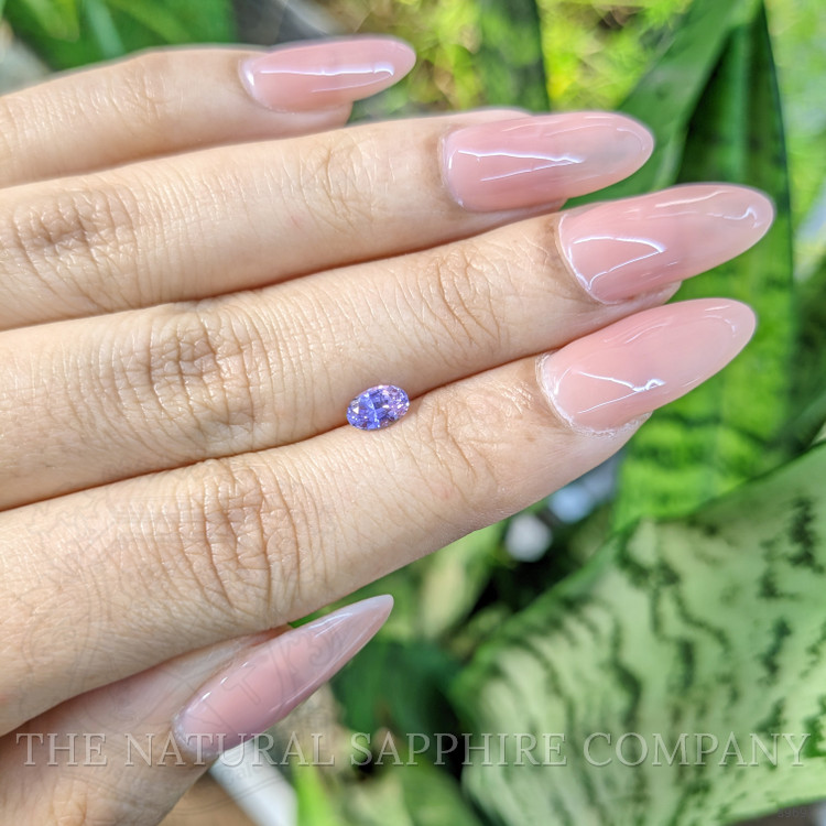 0.57 Ct. Purplish Blue Sapphire from Ceylon (Sri Lanka)